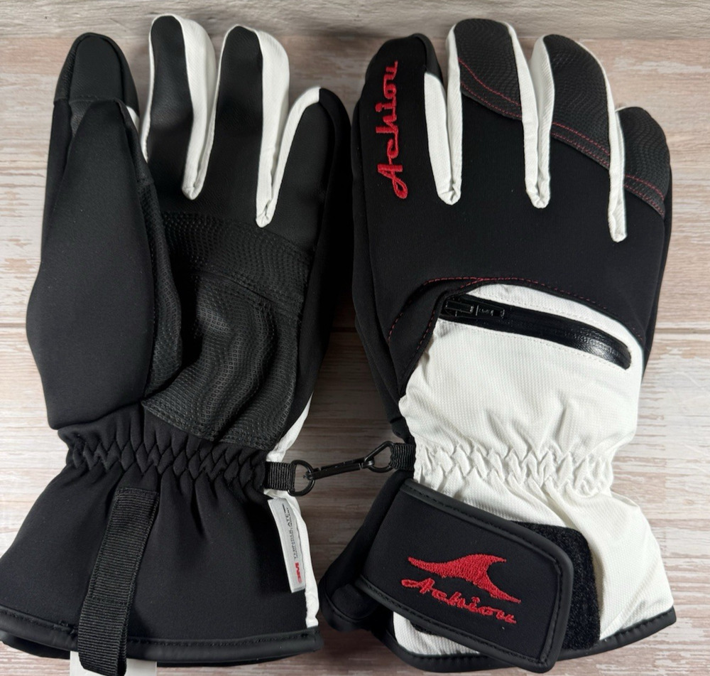 Achiou Ski Gloves Waterproof Snow Gloves for Men Women Winter Snowboarding-Large